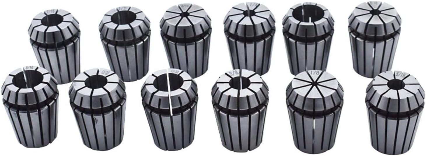 ER32 Spring Collet Set 14-Pack 1/16in to 3/4in for CNC Workholding Engraving & Milling Lathe Tool
