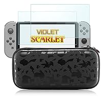 Vista 1 de Bheddi Switch Carrying Case fits SwitchSwitch OLED - Hard Shell Protective Portable Travel Carry Case with 10 Game Card Slots and 2 Tempered Glass