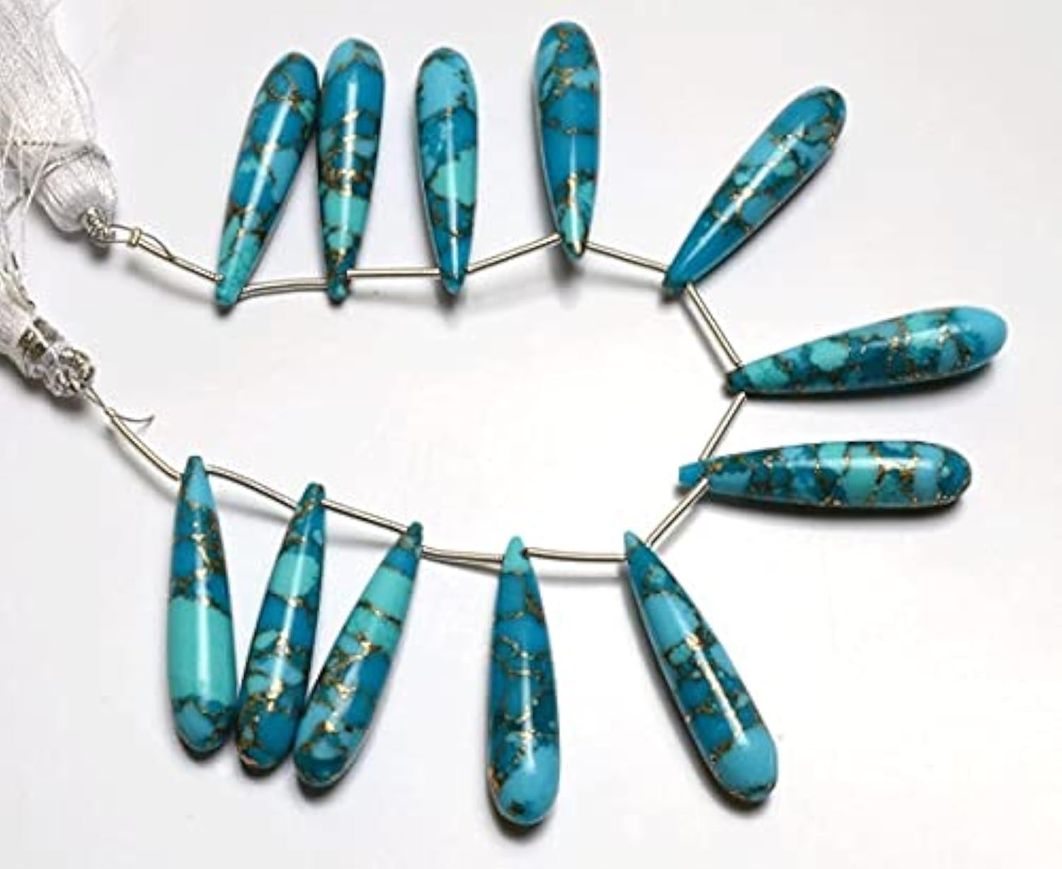 Turquoise Mojave bleue cuivre briolettes pierres pour fabrication bijoux