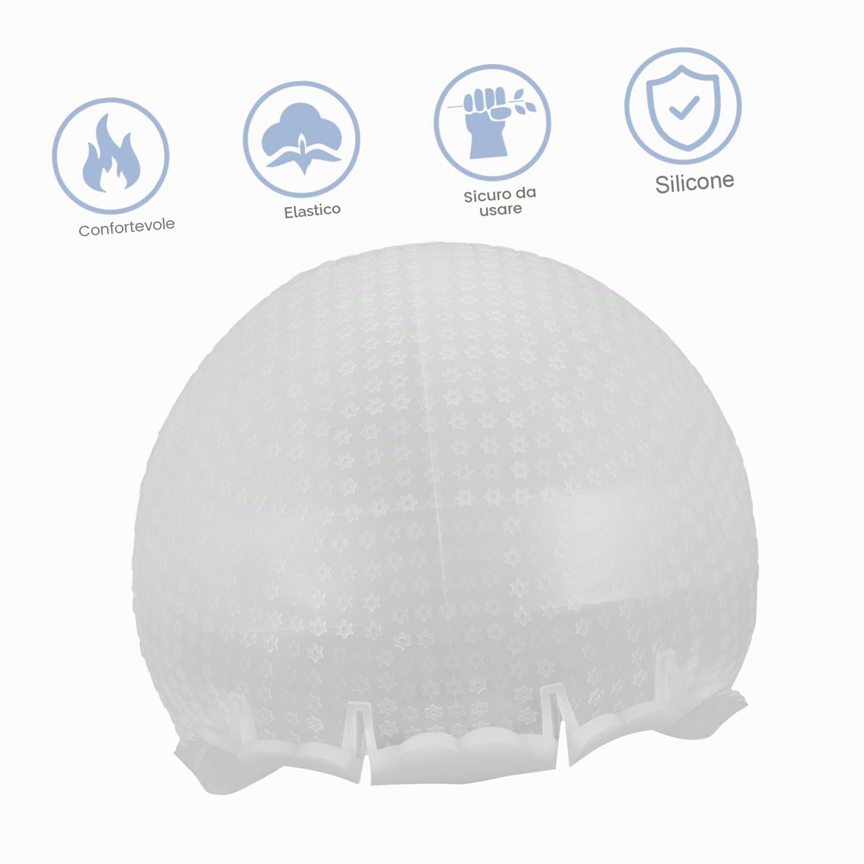 WOONEKY Cappuccio per Colorazione Silicone Riutilizzabile con Preforati per Facile Applicazione Della Tintura Colpi di Sole