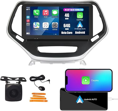Miniatura 10 de Kunfine Coche CarPlay Android Navegación Automática Estéreo GPS Radio Reverse Cámara Pantalla 10 "IPS Pantalla Táctil Headunit Tablet Pad Media 10