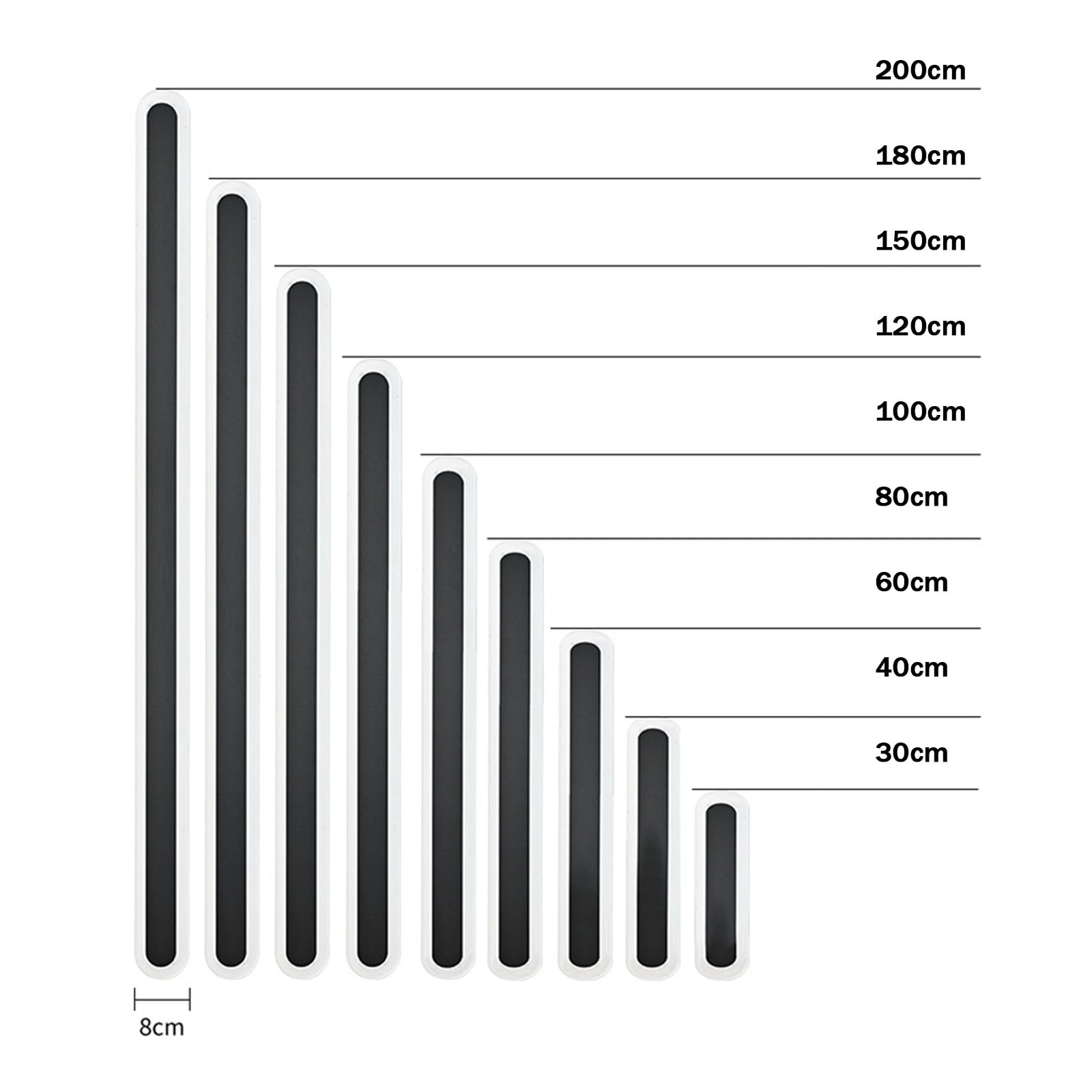 LED-Wandleuchte aus Acryl, minimalistisch, IP65, Avec Telécommande, variabel, dreifarbig, 2700 K-6500 K, für Garage, Magasin, Façade (30 cm, A)