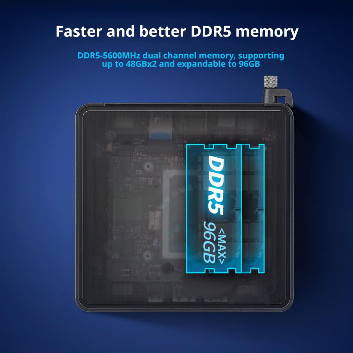 Mini PC NUC14 Pro con Intel Core Ultra 5 125H, grafica Intel Arc, supporta fino a 96 GB di RAM DDR5, Dual Thunderbolt 4, display Quad 4K, 2.5G LAN, WiFi6E (Slim, Barebone)