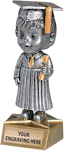 Miniatura 2 de Corona premios trofeos de graduación6" Bobble cabeza macho Graduate Escultura trofeo