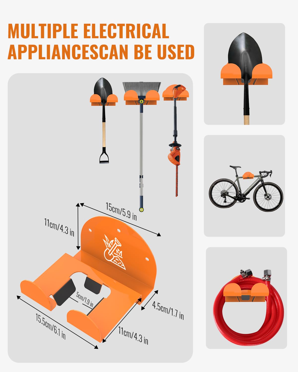 Dongxw Weedeater Hanger, Heavy Duty Weed Eater Rack Waterproof Garage Organization - View #5