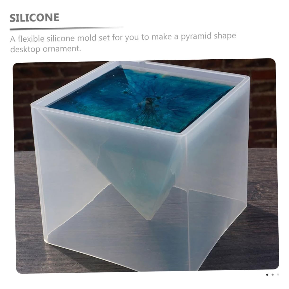 Gadpiparty 2 Ensembles Moules Silicone pour Décoration de Pyramide de Moule avec Base pour Artisanat DIY pour Objets Décoratifs et Jouets