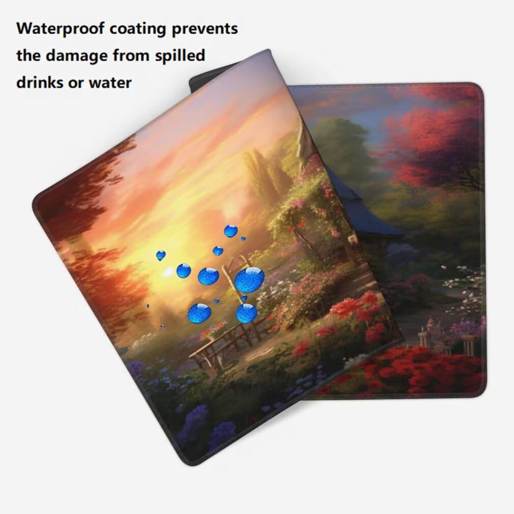 Alfombrilla Raton XXL 1200 x 600 x 3 mm, Mouse Pad Grande Gaming, Alfombrilla de Raton Casa de Cuento de Hadas Mousepad Lavable Impermeable y Antideslizante para Juegos Y Oficina (Paisaje) -MP1529