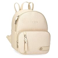 Pepe Jeans Sprig Zaino Casual Beige 20 x 25,5 x 10 cm Pelle sintetica 5,1 L by Joumma Bags