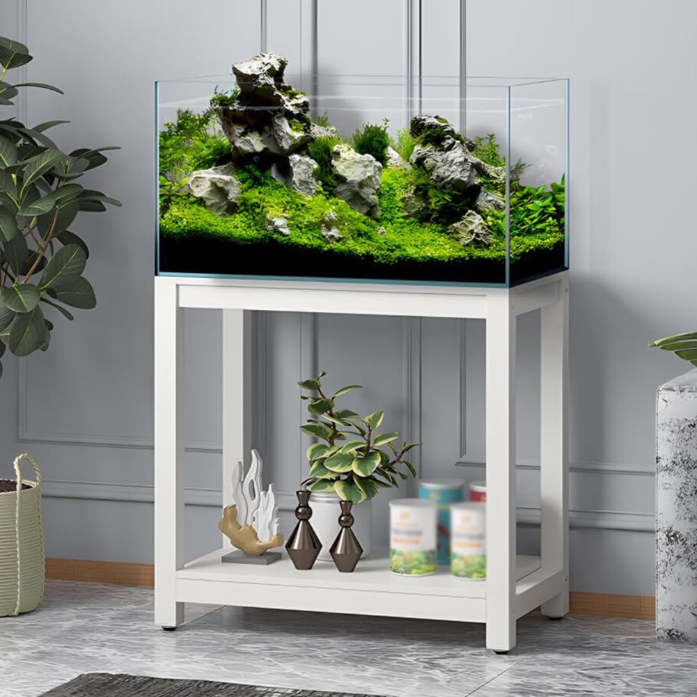 Supporto per acquario in metallo resistente, robusto scaffale a 2 livelli per acquario per casa e ufficio, alta capacità di carico per serbatoi d'acqua dolce e salata