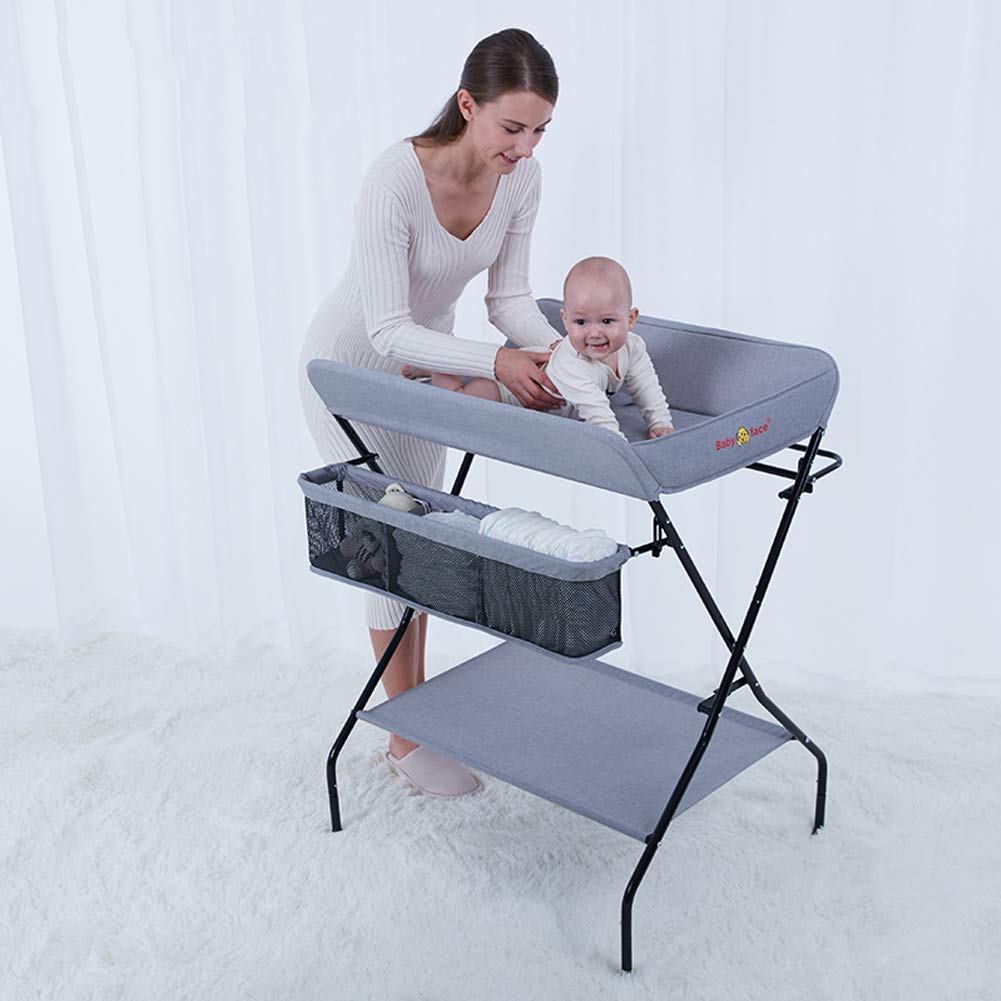 Fasciatoio, Baby Care Station Lettino da Massaggio per Neonati, Lettino Pieghevole