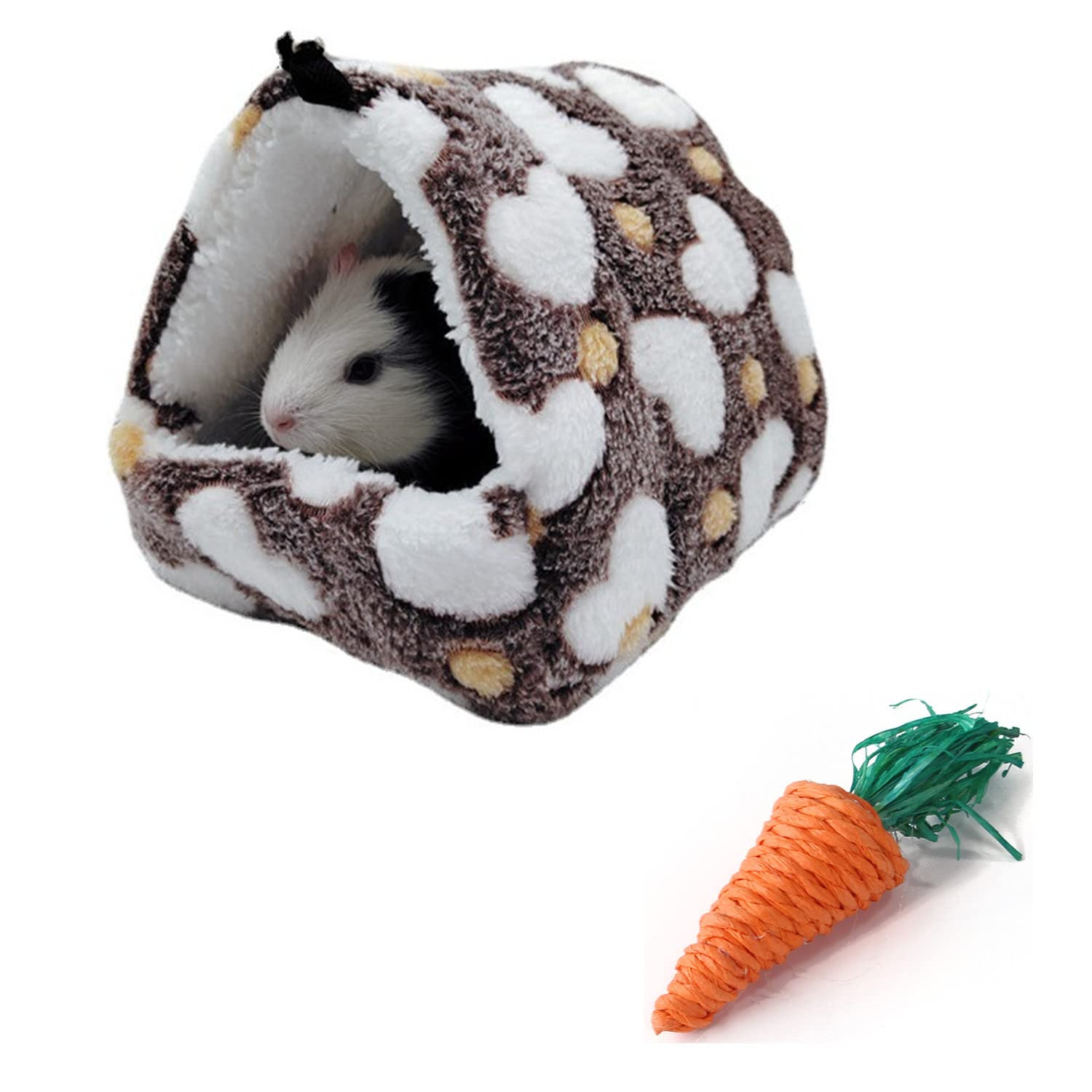 Yolistar Cama Cálida de Invierno para Animales Pequeños,Cama De Hámster,Pequeño Nido para Mascotas para Hurones, Erizos, Cobayas