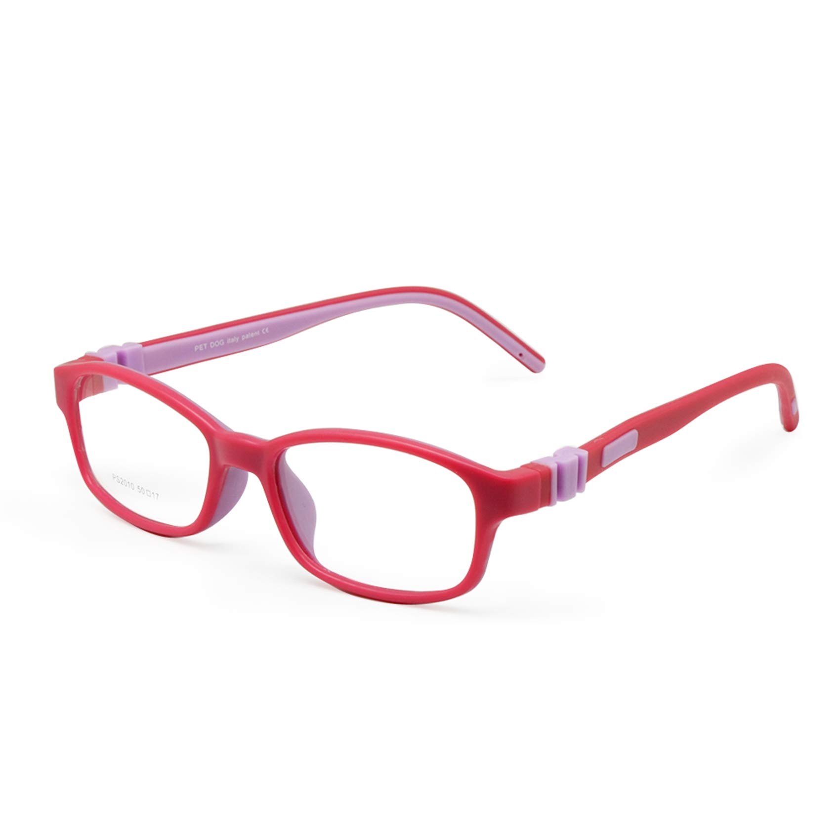 EnzoDate Glasses for Girls and Boys, Size: 50/17, Thread, Flexible, Soft Silicone for Young Student Glasses Frame Optical Glasses for Children For Ages 9+y