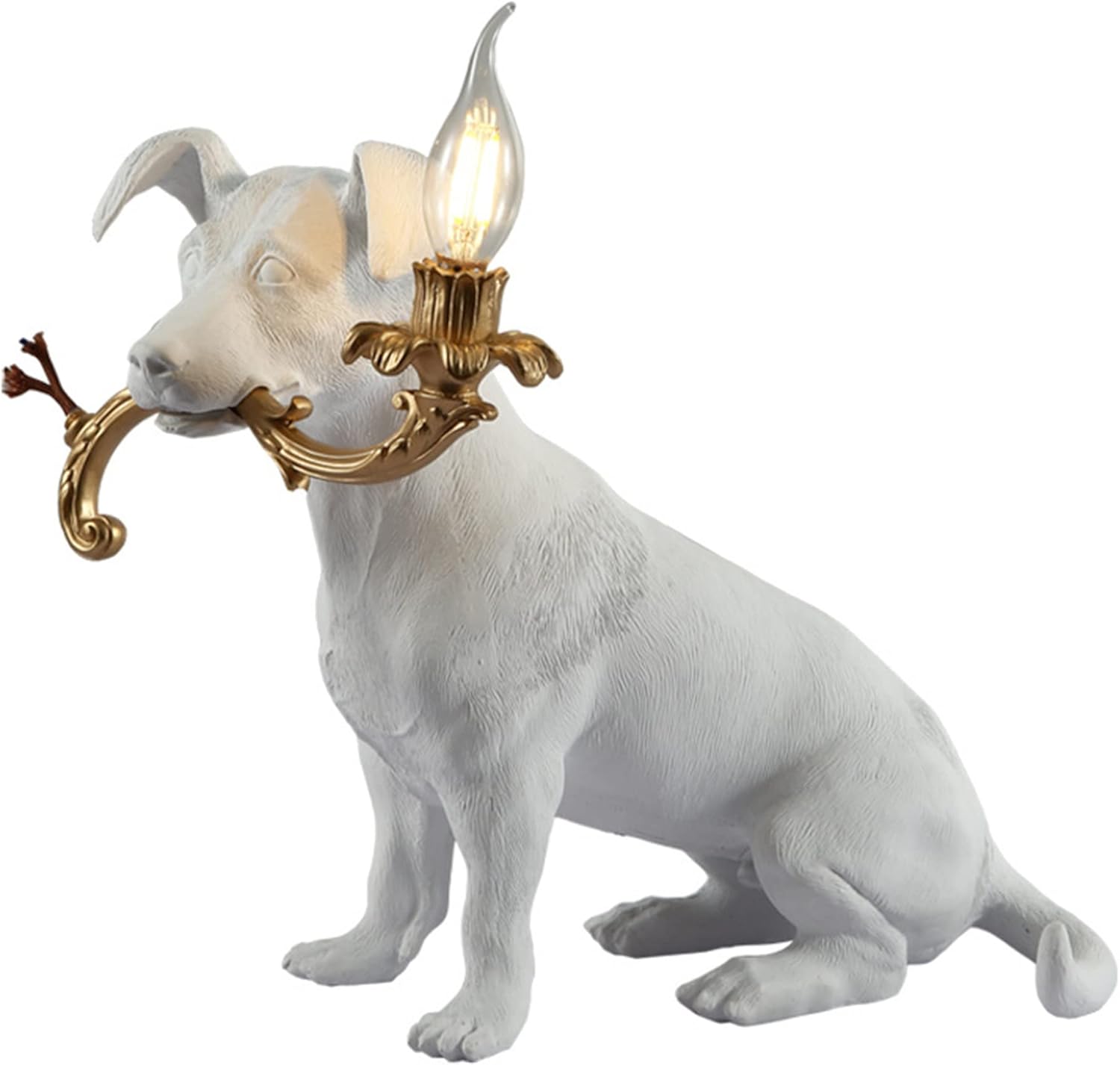 CHABEI Modern Table Light,Desk Lamp, Resin Dog Lighting Fixture for