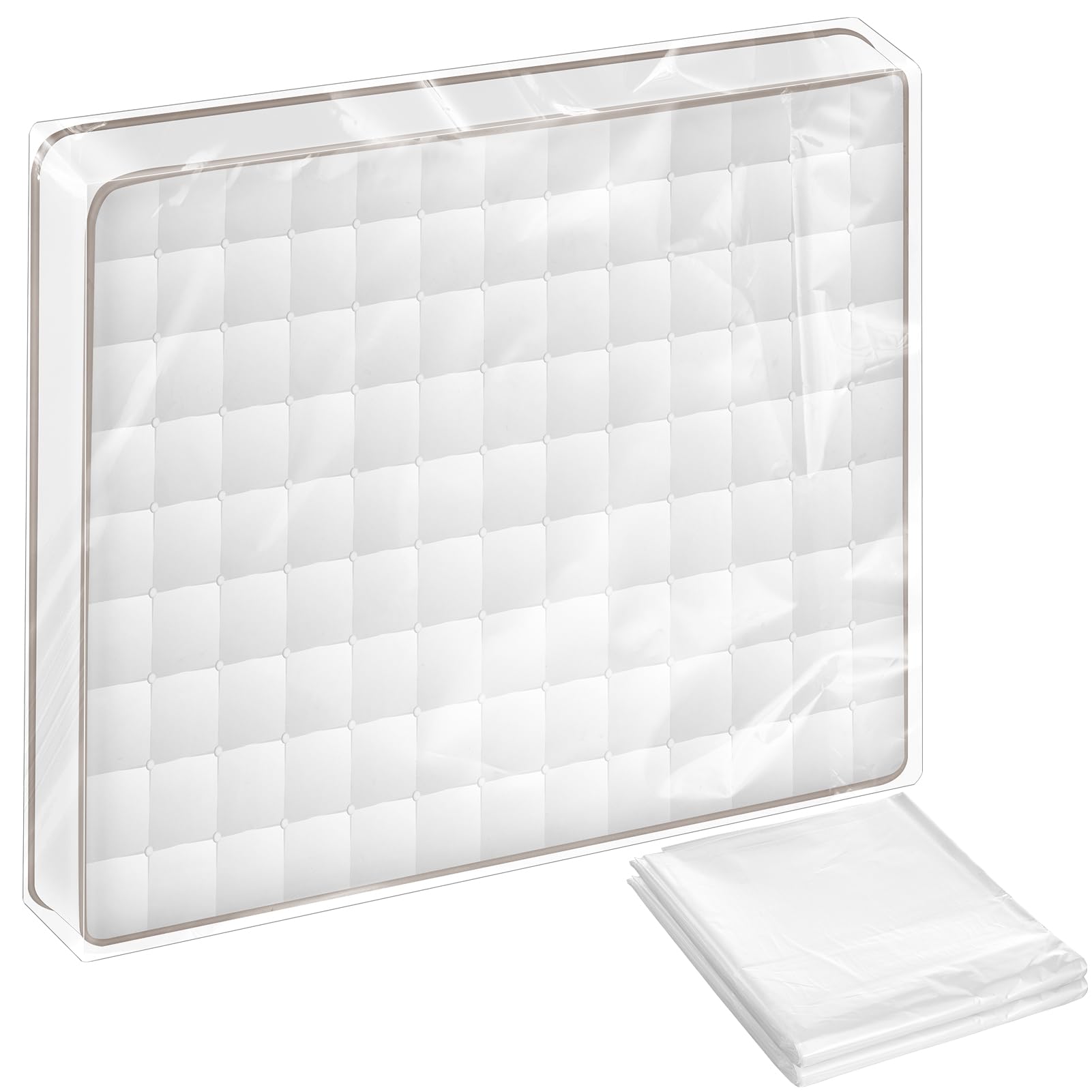 Coprimaterasso per trasloco, 2 coprimaterassi in plastica, impermeabili, king size, 240 x 200 x 35 cm, riutilizzabili, per riporre i materassi