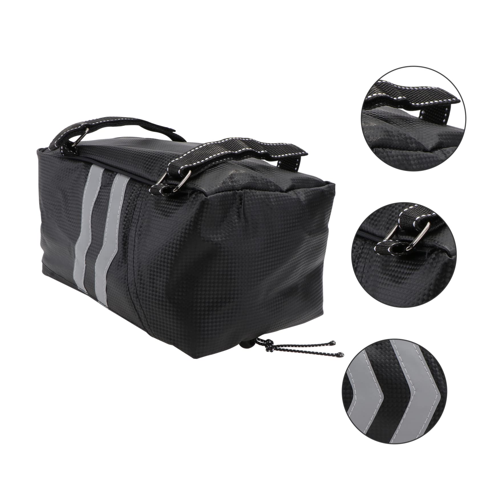 Borsa Posteriore per Bicicletta 9l, Scatola Portaoggetti in Pu, Doppia Cerniera, per Uso in Viaggio e Outdoor