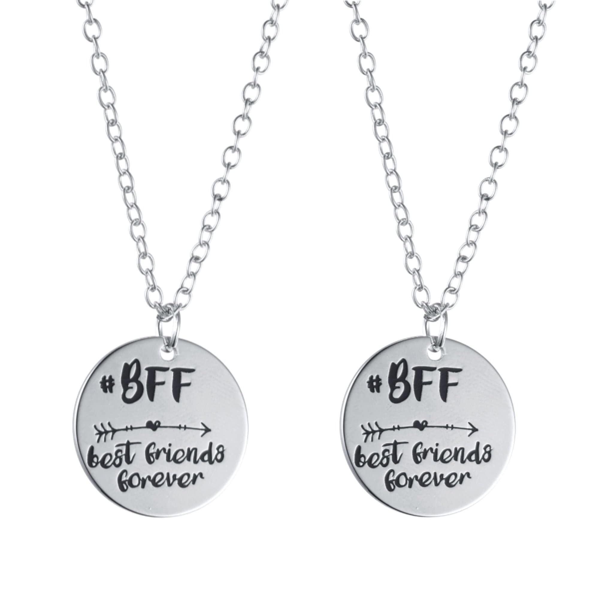 BFF Best Friends Forever Text Matching Pendant For Women And Girls (NK1020) 2 Pcs-image-45