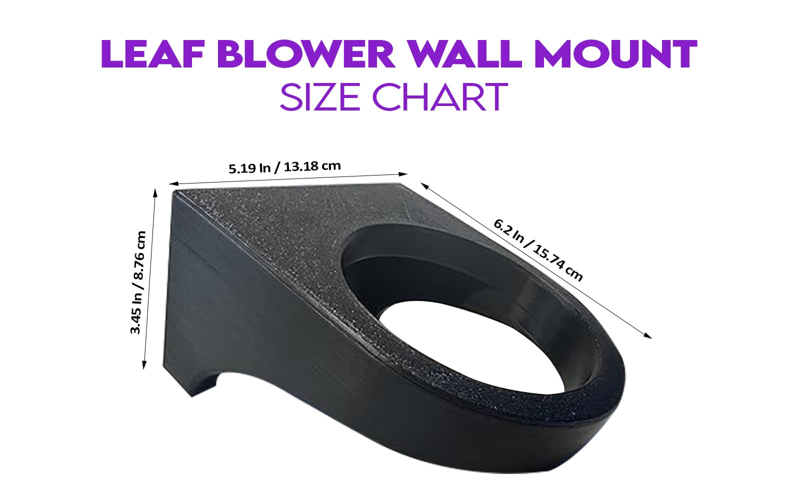 Soporte de pared para soplador de hojas