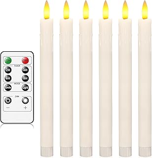 LEDキャンドルライト 6点セット リモコン付き 電池式 フレームレステーパーキャンドル 円柱形 垂れロウデザイン 揺れる LED キャンドルライト 本物の炎のようにゆらめ 暖色光 無香料 火を使わない ゆらゆら揺れる LED電子キャンドル 安全 省エネ ロウソク 蝋燭 誕生日 パーティ ティーライト 間接照明 寝室 卓上 明るさ調整 LEDライトキャンドル (白#2)