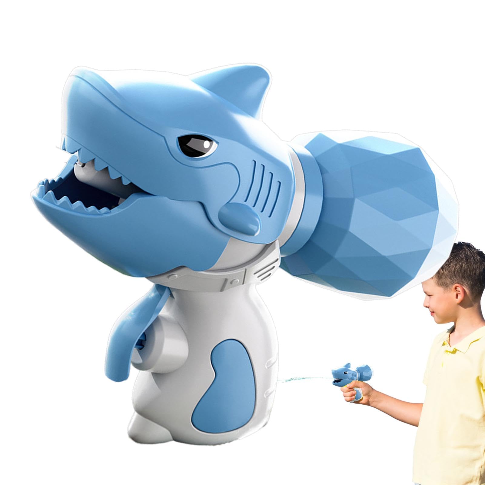 Lot De 2 Pistolets à Eau Enfants - Requin & Poisson - 80 Ml, Portée 6m - ABS - Pour Jardin, Plage, Baignoire