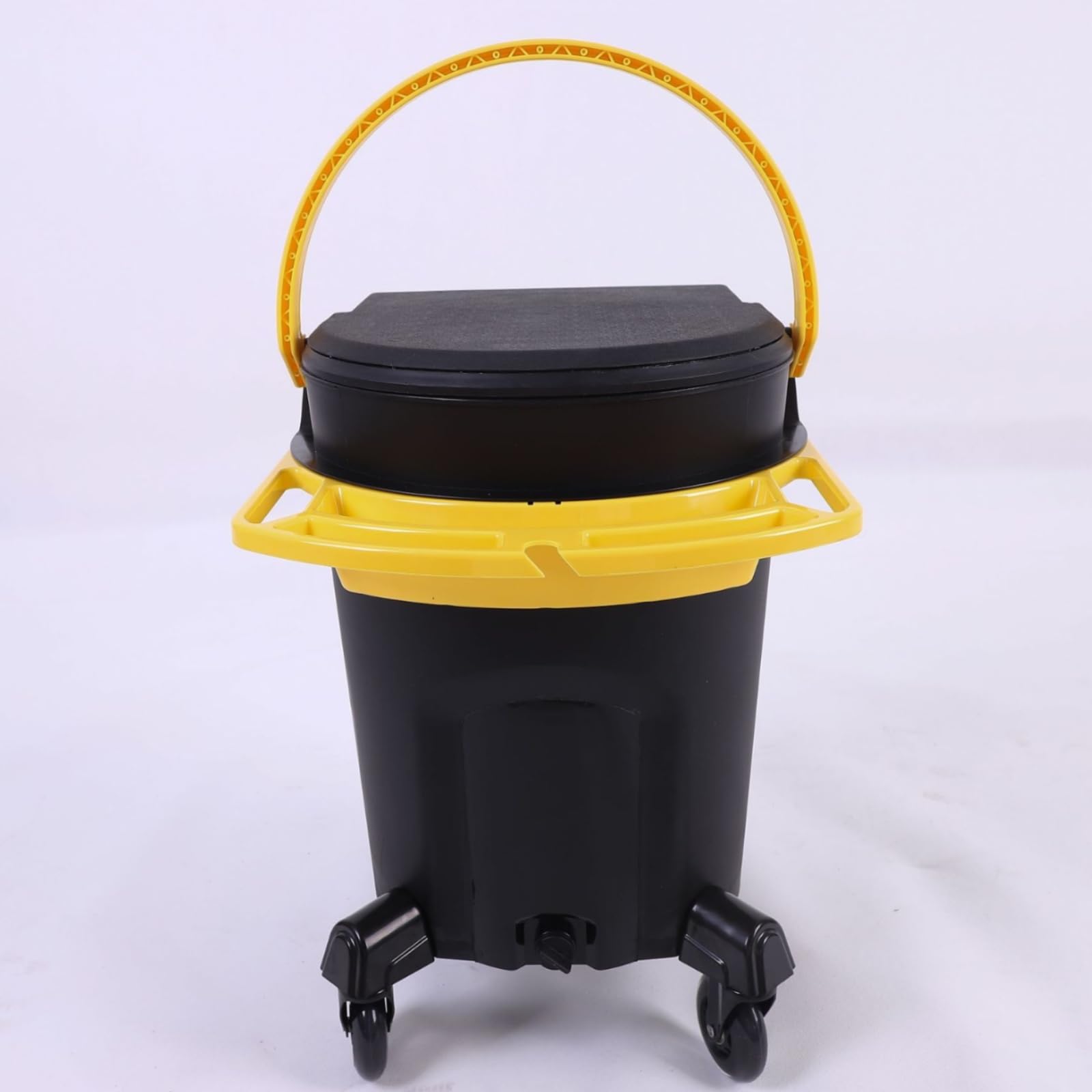 Cubo Lavado con Ruedas Multiuso Bal Limpieza con Ruedas Ahorra Espacio Cubeta Portátil para Automovilistas, Garaje