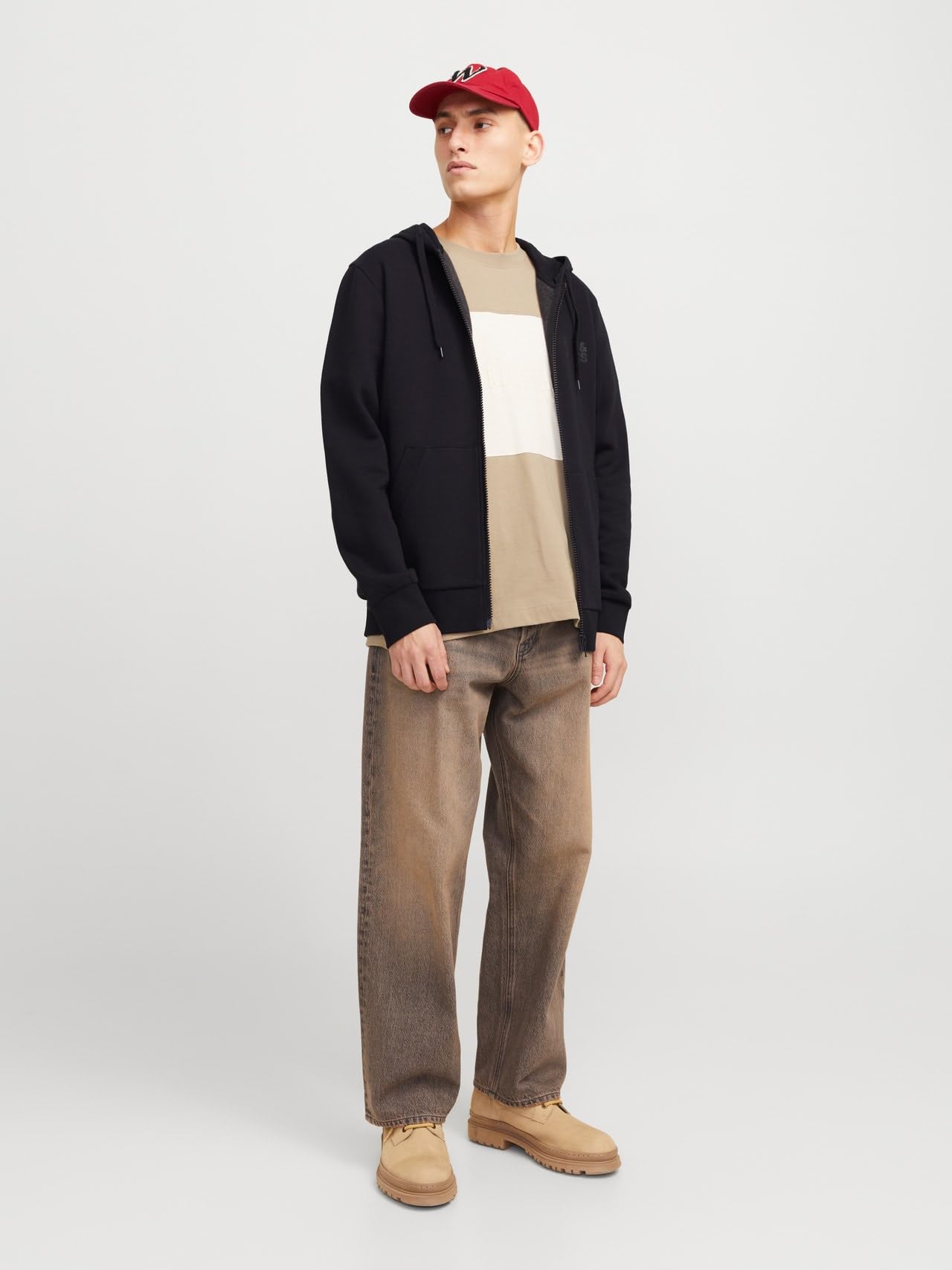 Jack & Jones Herren Jjecorp Logo Sweat Zip Hood Jjecorp Logo Sweat Zip Hood (1er Pack)
