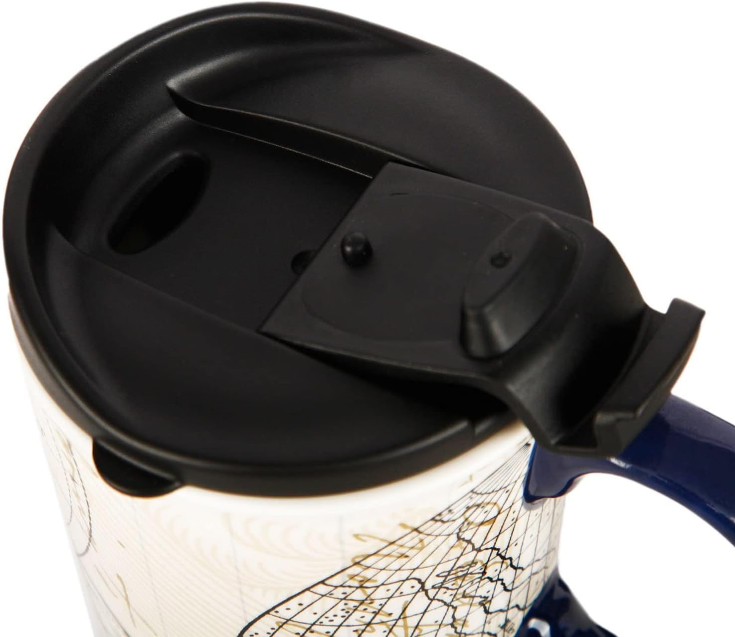 Topadorn Ceramic Travel Mug Coffee Cup with Sealed Lid & Gift Box, 17 OZ Coffee Mug for Latte & Hot Chocolate, Microwave & Dishwasher Safe, Starstruck - Image 6