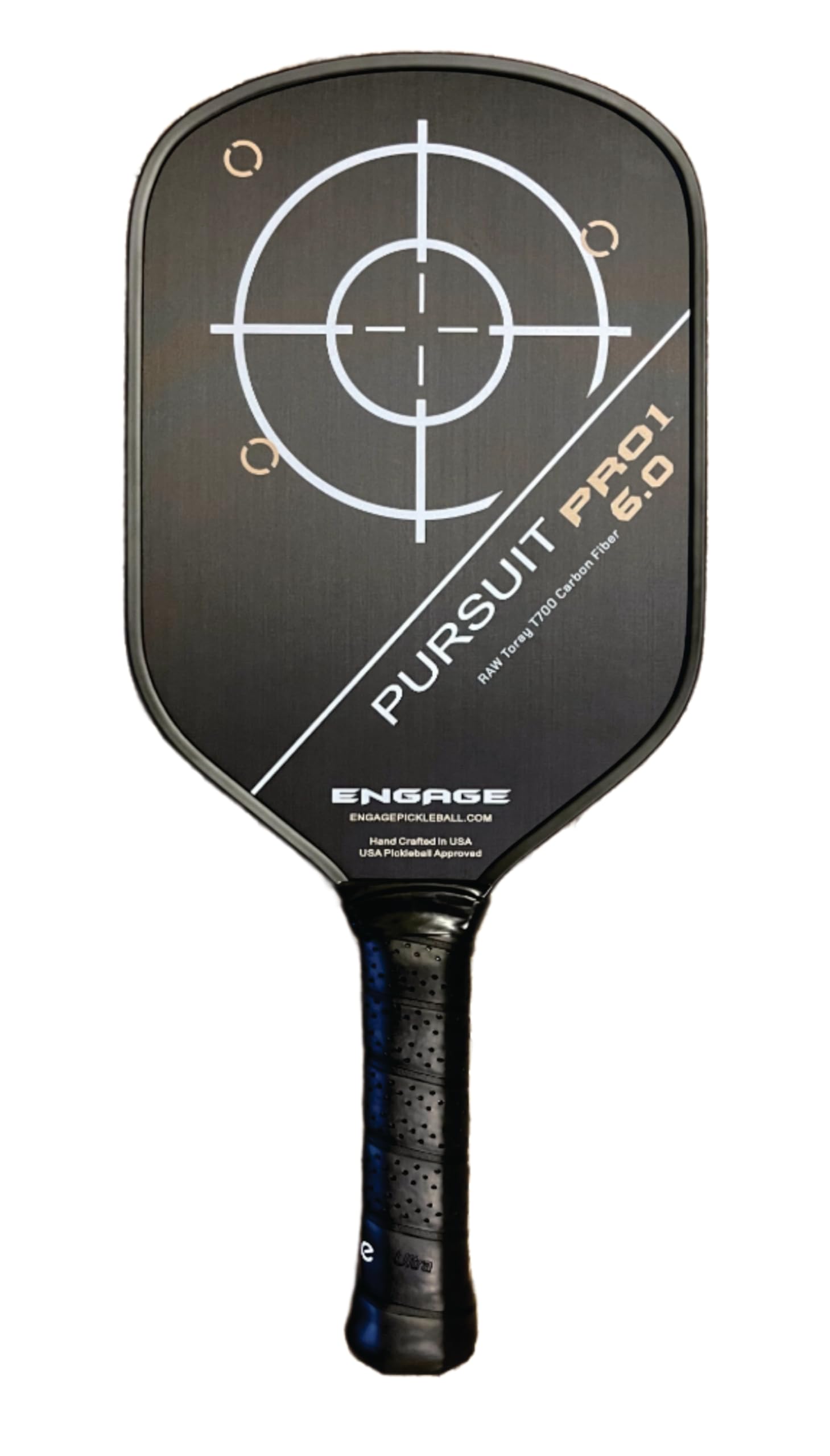 Engage Pursuit Pro1 6.0 Pickleball Paddle - Raw T700 Toray Carbon Fiber for Extreme Spin - MachPro Core for Maximum Power & Control