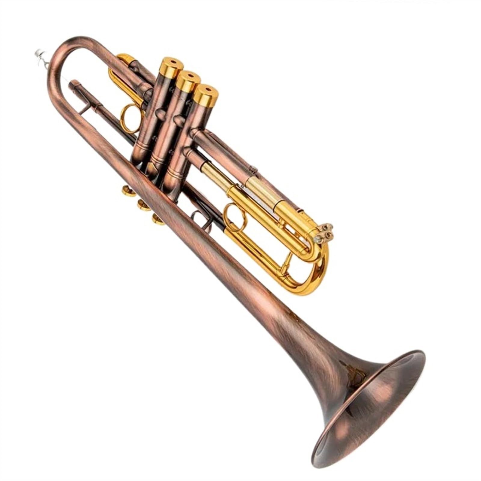 Standard Trąbka Bb Mała Trąbka Brąz Czerwony Profesjonalny Instrument Muzyczny Z Futerałem Standardowy Instrument Trąbkowy