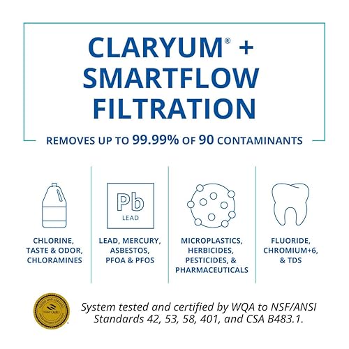 Miniatura 2 de Aquasana Sistema de filtro de agua de ósmosis inversa SmartFlow - El RO bajo mostrador de alta eficiencia elimina hasta el 99.99% de 90