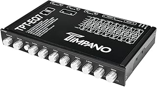 Timpano TPT-EQ7 7 Band 1/2 Din Graphic Car Audio Equalizer 6-Channel RCA Output and Subwoofer Control