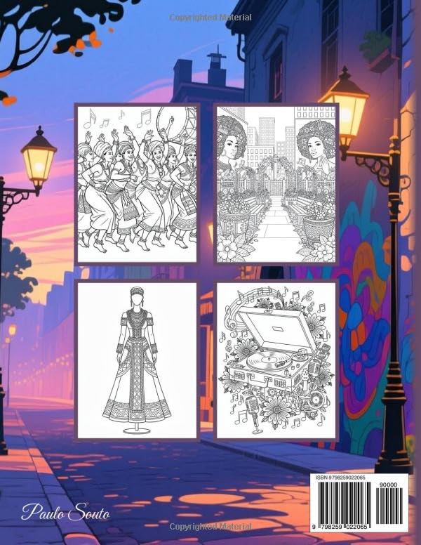 African American Coloring Book | Soulful Art for Adults: Celebrate black culture with 40 unique designs | Perfect for relaxation, mindfulness, and creativity image 3