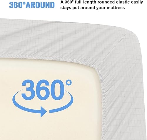 Miniatura 6 de Kit de sábanas bajeras de conexión a tierra, sábana conductora con fibra plateada, cable de conexión a tierra, funda de cama para un sueño