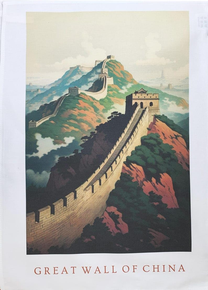 Cotton Tea Towel Great Wall of China machine washable