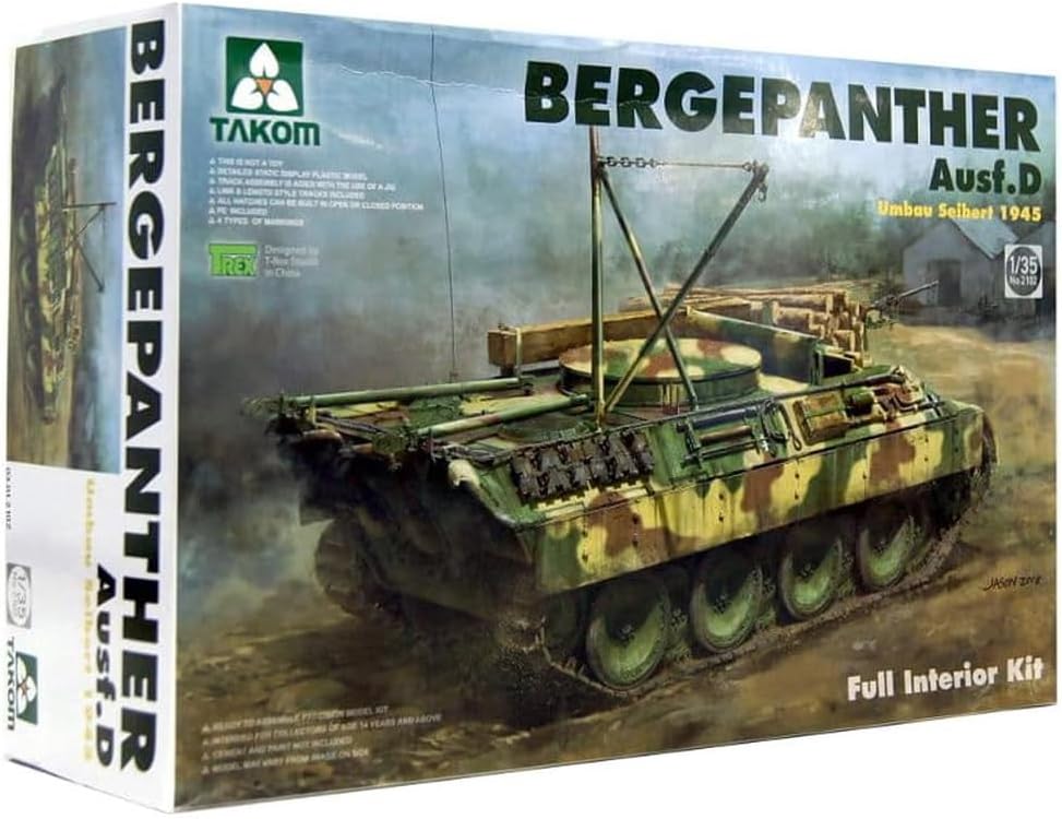 TAKOM TKO2102 Model 2102: 1/35 Bergepanther AUSF.D Conversion Seibert 1945 Production w/Full Interior Kit