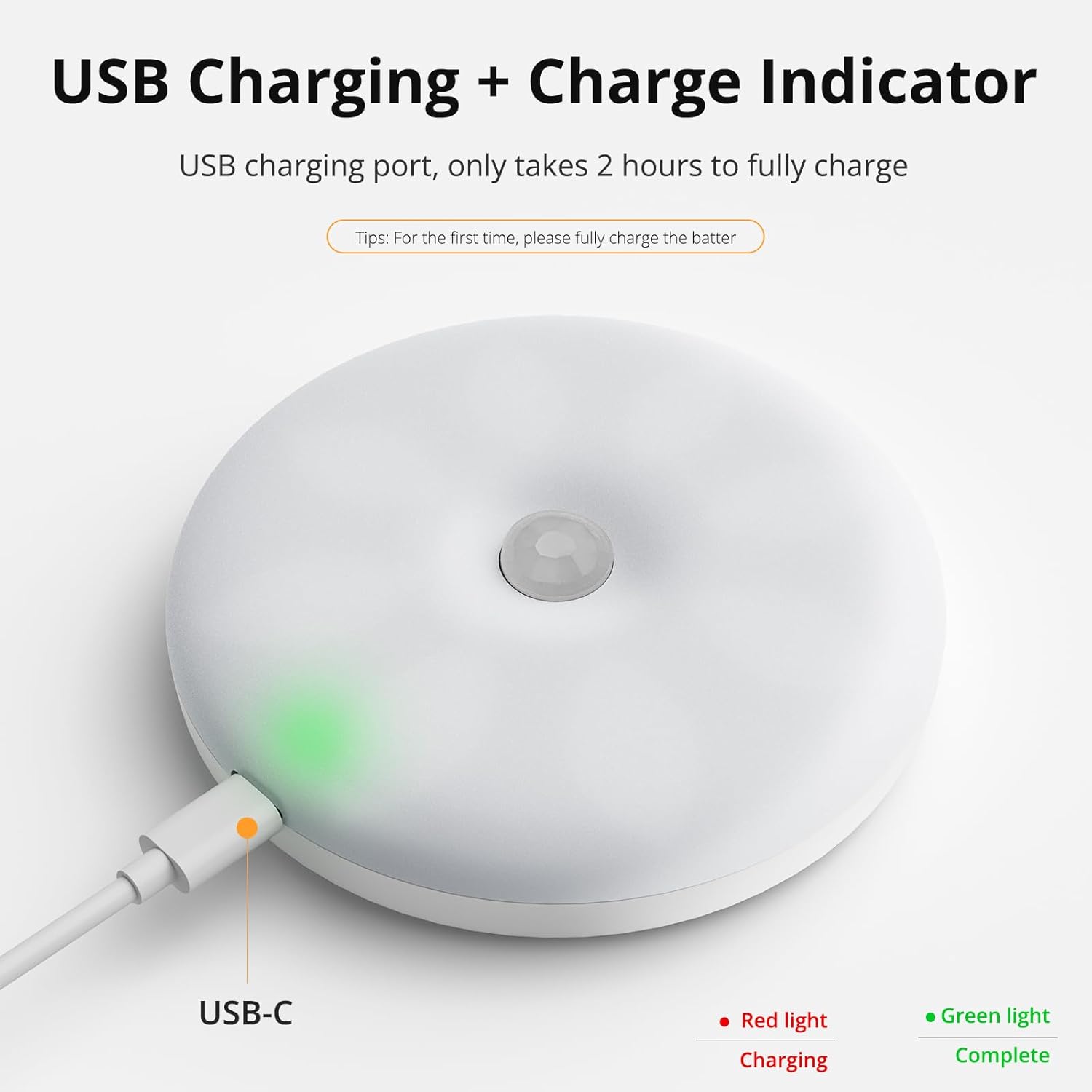 Motion Sensor Under Cabinet Lights, Wireless LED Light Bar with Built-in Rechargeable Battery, Magnetic Stick-on Night Light for Kitchen, Closet, Wardrobe