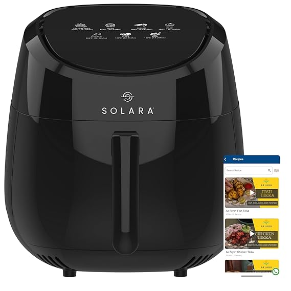 Solara 5.5L 1500W Digital Air Fryer Solara 5.5L 1500W Digital Air Fryer
