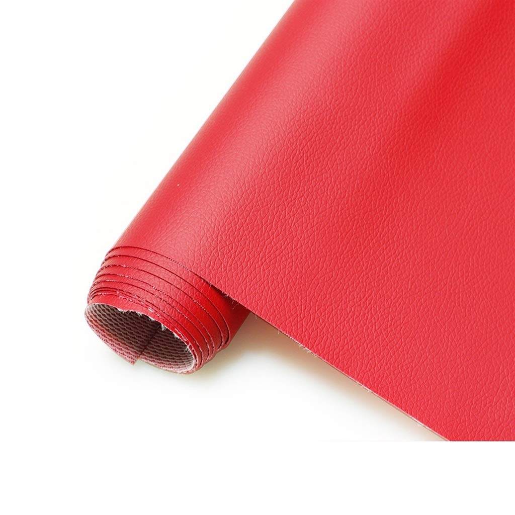 Accessori in tessuto di pelle sintetica per portafogli, borsa rettangolare, elastico, per casa, sartoria artigianale, abbigliamento fai da te e cucito(Colour: Red)(1.6X9m)