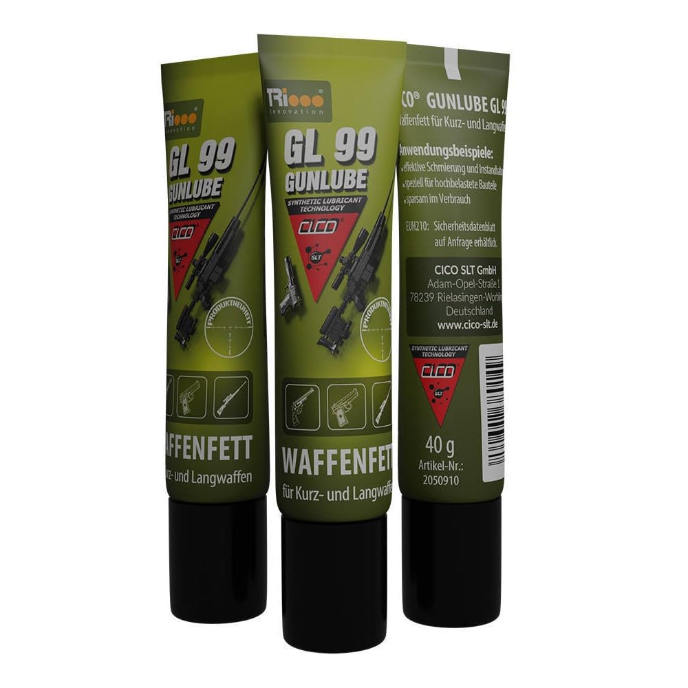 CICO Gunlube GL 99 - Hochleistungs-Waffenfett für Kurzwaffen und Langwaffen Fett 40g Schmierfett biologisch abbaubar - effektive Schmierung und Instandhaltung