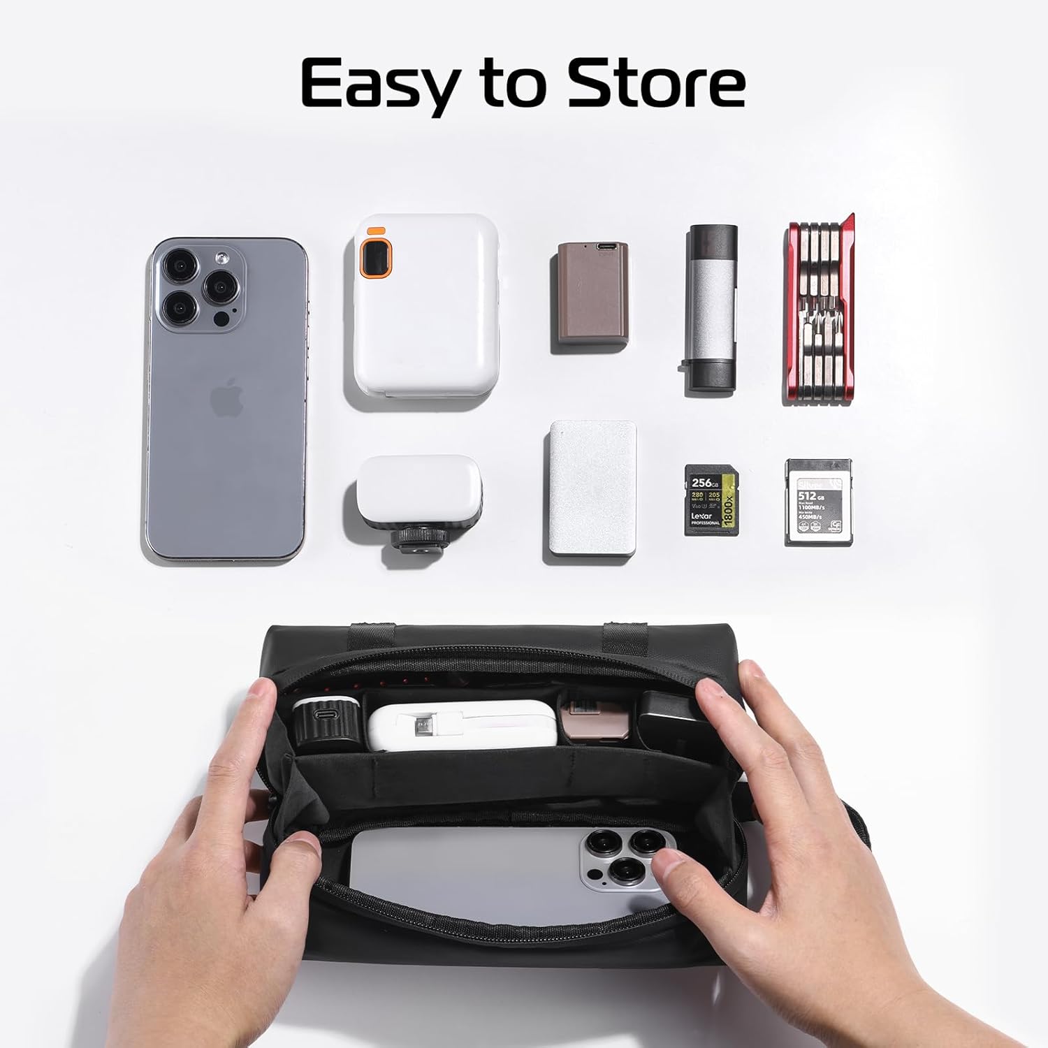 ULANZI PK-04 Carrying Bag for DJI Osmo Pocket 3, Portable Storage Carry Case , Protective for DJI Osmo Pocket 3 Creator Combo Accessories B012 - Image 4