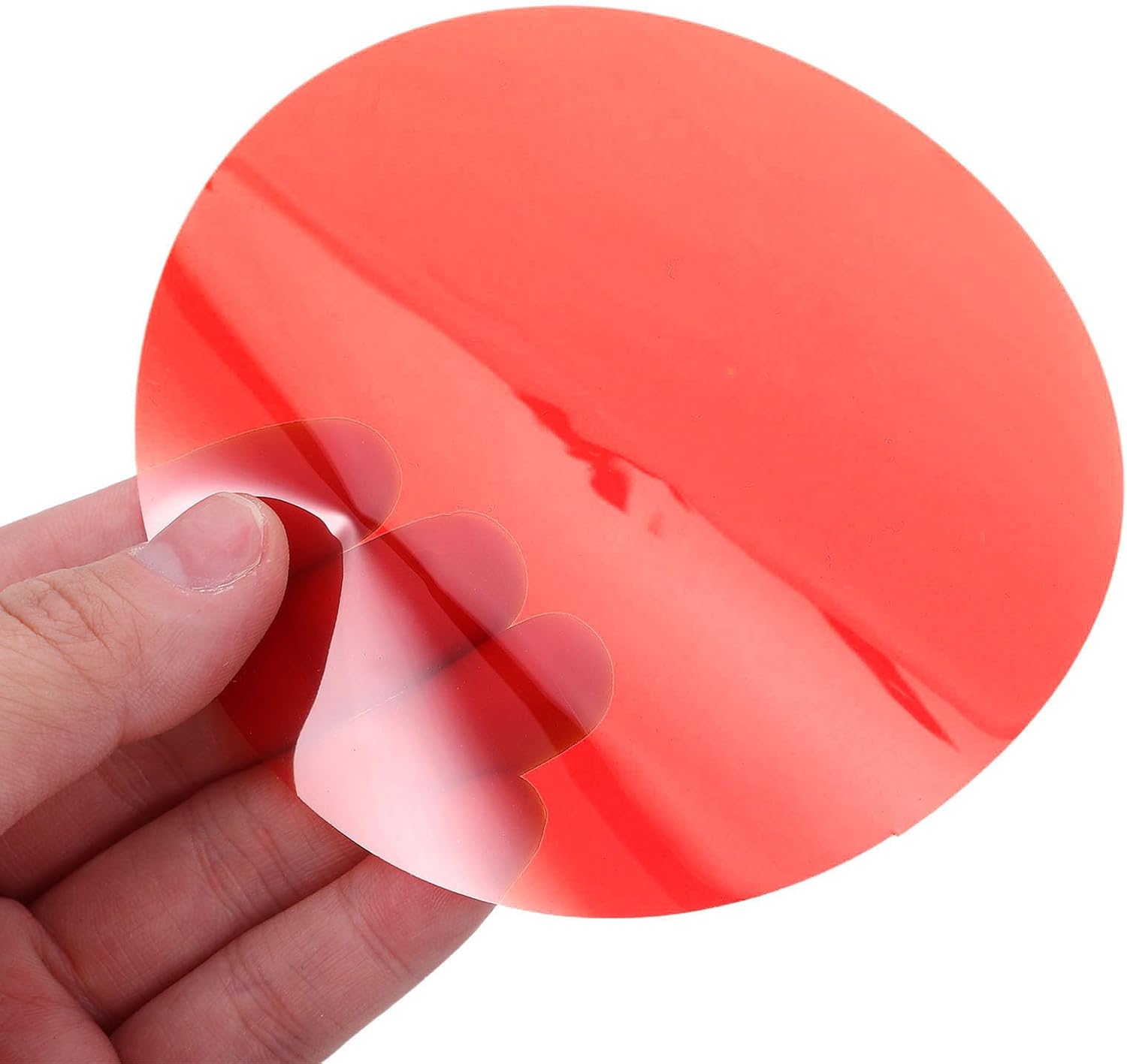 Ipetboom 15pcs Transparent Color Correction Lighting Gel Filter Self Adhesive Colored Gel Light Filter Plastic Sheets for LED Lamp and Outdoor Landscape Lighting