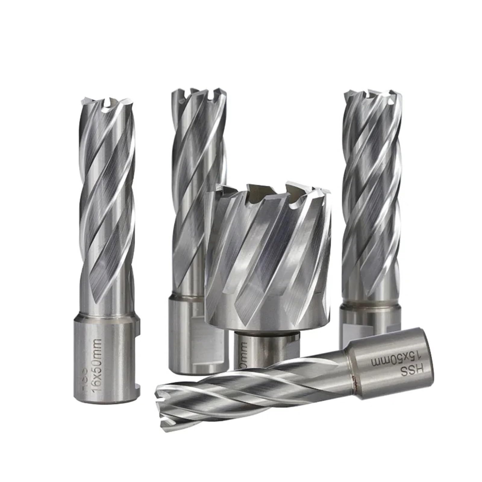 1 fresa anulare di alta qualità, lunghezza 50 mm, codolo per trapano cavo per taglio di fori in metallo, dimensioni 15/16/17/18 mm (18 x 50 mm)