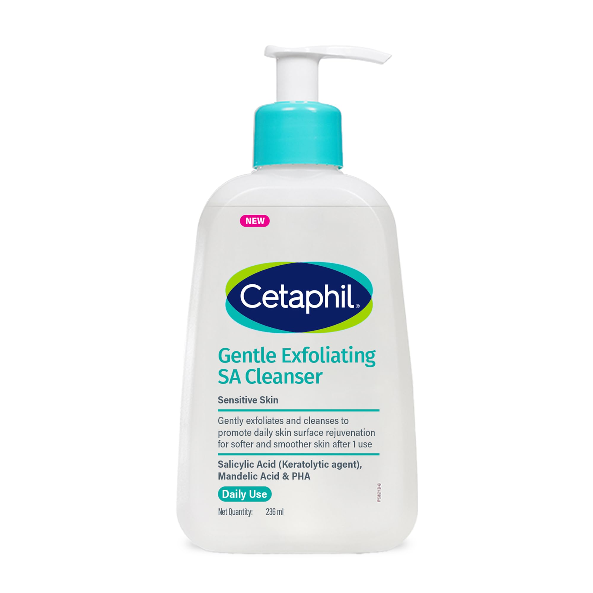 Cetaphil Gentle Exfoliating SA Cleanser 236ml | Foaming Gel Face Wash with Salicylic Acid, Mandelic Acid & Gluconolactone | Gently Exfoliates & Improves Texture | Dermatologist Recommended Brand-picture-39
