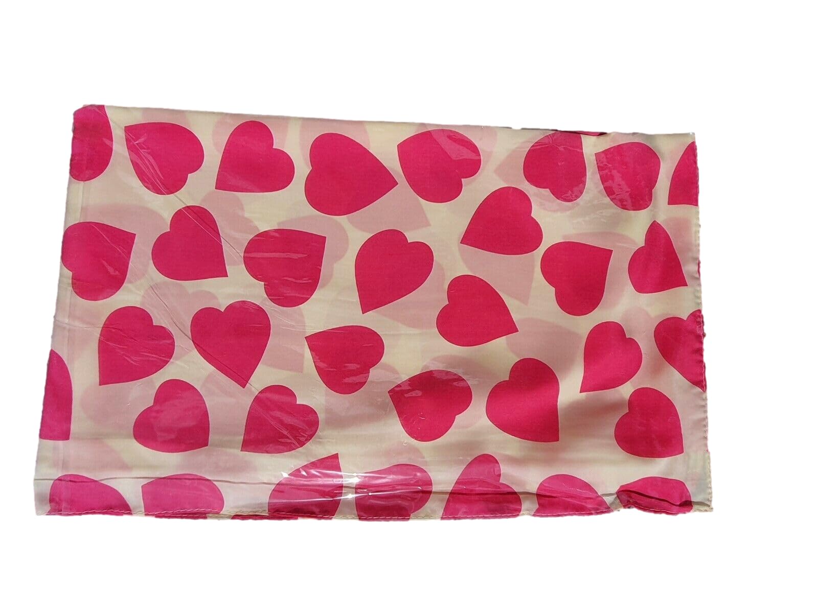 Fat-Catz-Copy-Catz Women's Cream/Peach Hearts Pink Hearts Print Fashion Shawl Scarf 160Cm X 48Cm