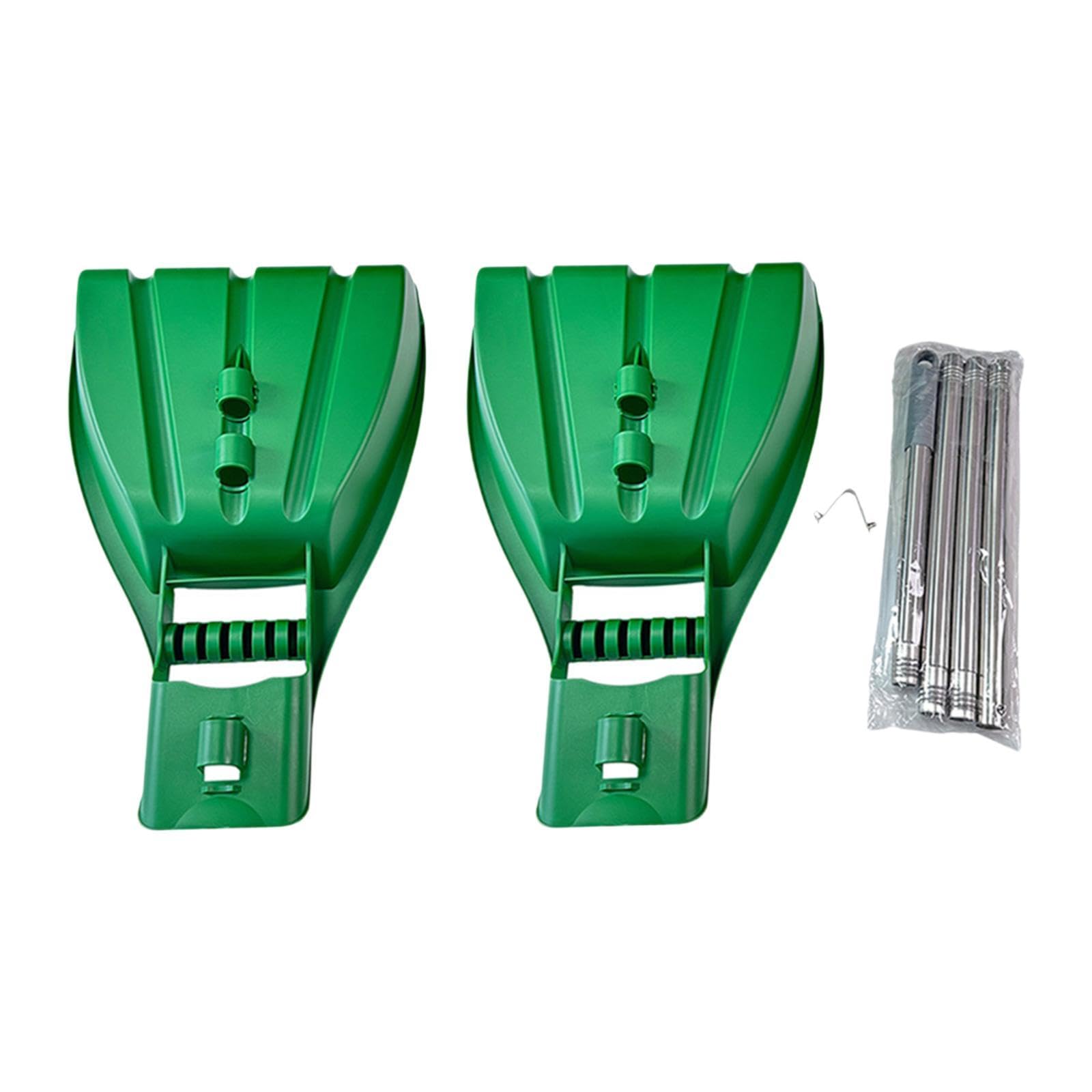 Recolector de Hojas Ergonómico Y Ligero para La Recolección de Residuos, PP Portátil, Agarre Cómodo, Adecuado para La Recolección de Hojas, 2 Piezas con Varilla