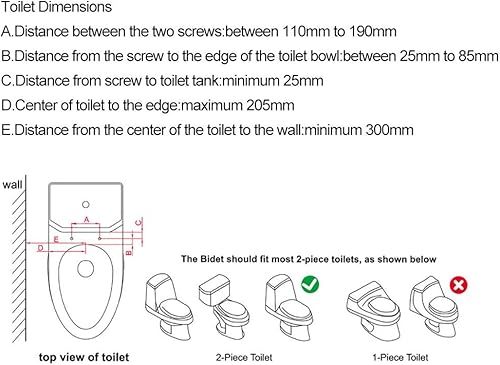 Miniatura 6 de Accesorio de bidé para inodoro, boquilla doble para zurdos, rociador de agua fría y caliente, bidé de inodoro mecánico no eléctrico, control de