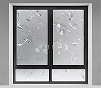 Vista 13 de Película decorativa para ventana de vidrio esmerilado, película decorativa de privacidad para ventana, calcomanía para ventana de vitral, bloqueo