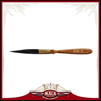 Andrew Mack STR8LINES Synthetic Squirrel Pinstriping Brush Size 0