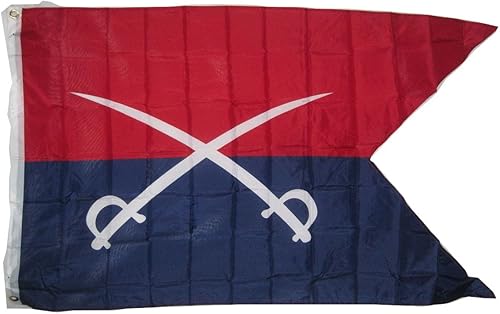 AES General G.a. Custer - Bandera de caballería Guidon de 3 x 5, 3 x 5 pies, poliéster nuevo