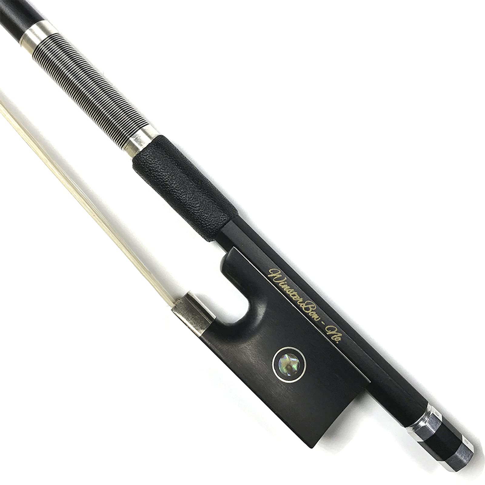 WinsterBowCarbon Fiber Violin Bow 1/8 Unbleached White Horse Hair Art No.VN108 (1/8)