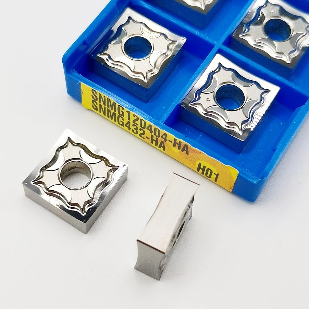Fresa de inserción de carburo, 10 Uds., SNMG 120404, Herramienta de torneado de ranurado Exterior CNC SNMG120404 H01, Herramienta de Torno de Metal, aleación Dura